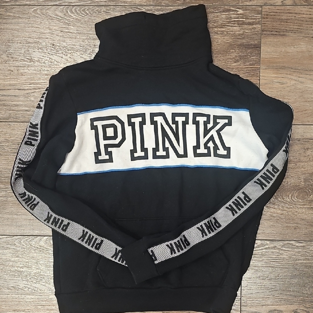 Black, PINK, Sweatshirt, Victoria, Secrets, 2000s, Women's, Girls, Casual, Cozy